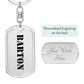 Barton - Luxury Dog Tag Keychain