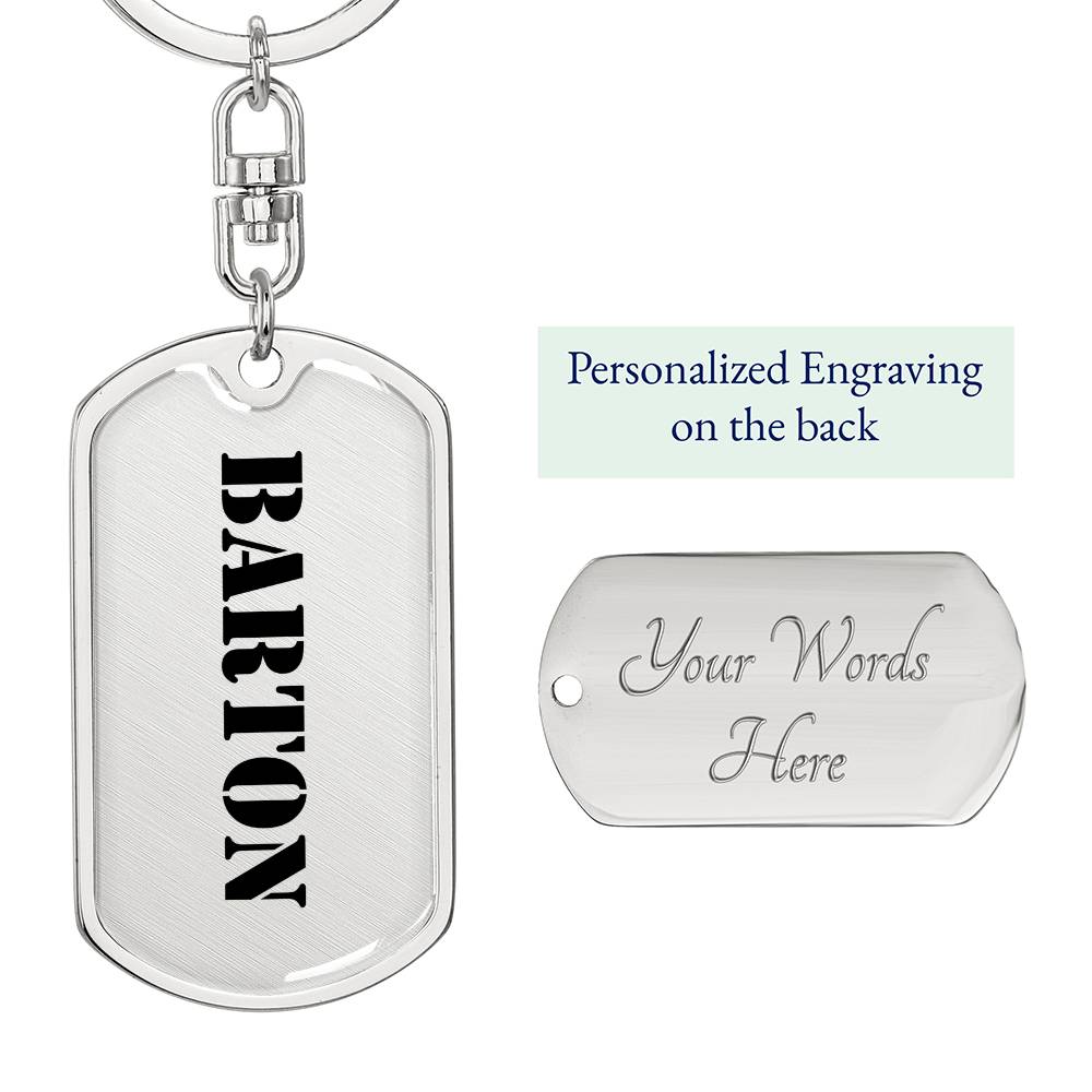Barton - Luxury Dog Tag Keychain