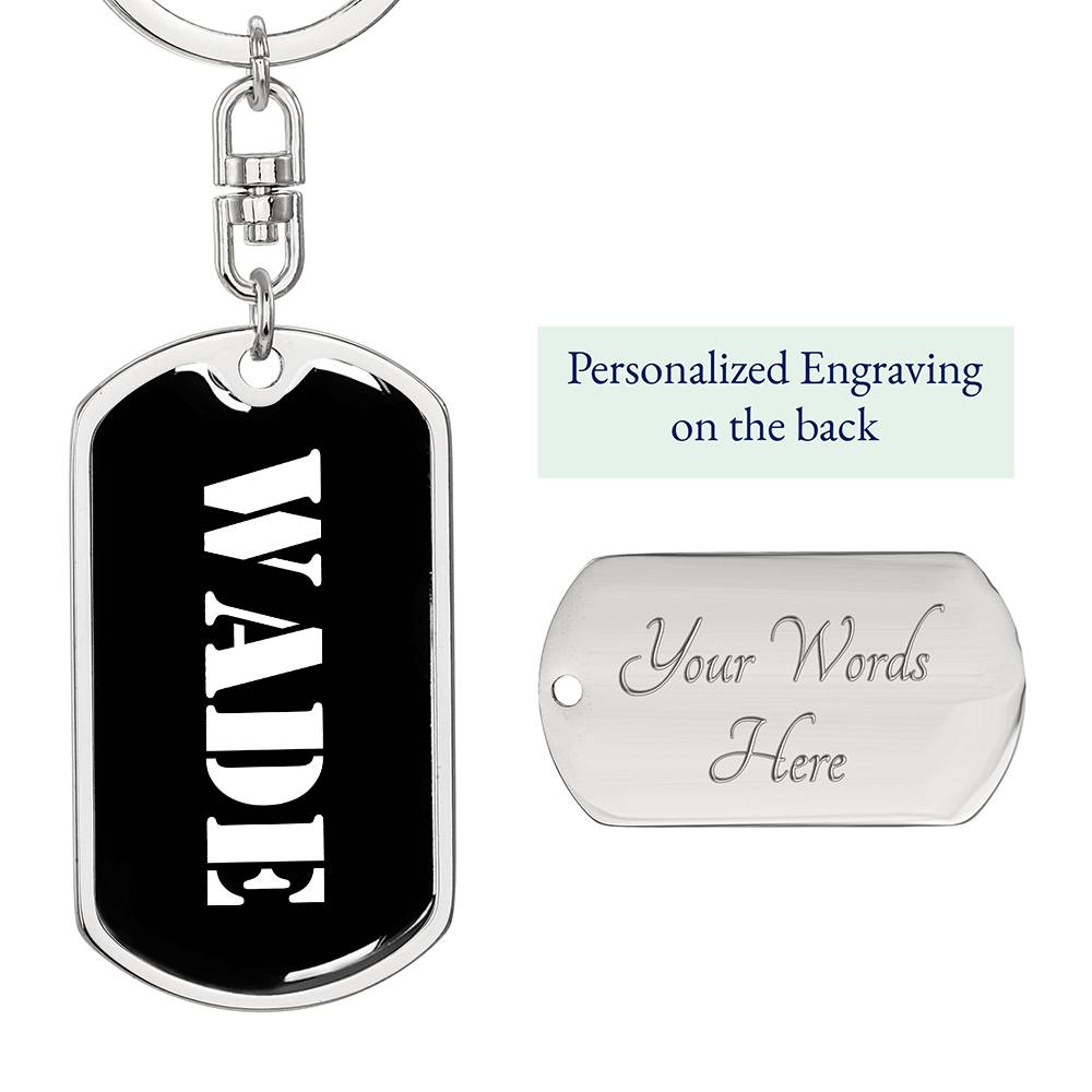 Wade v2 - Luxury Dog Tag Keychain