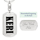 Keri v01 - Luxury Dog Tag Keychain