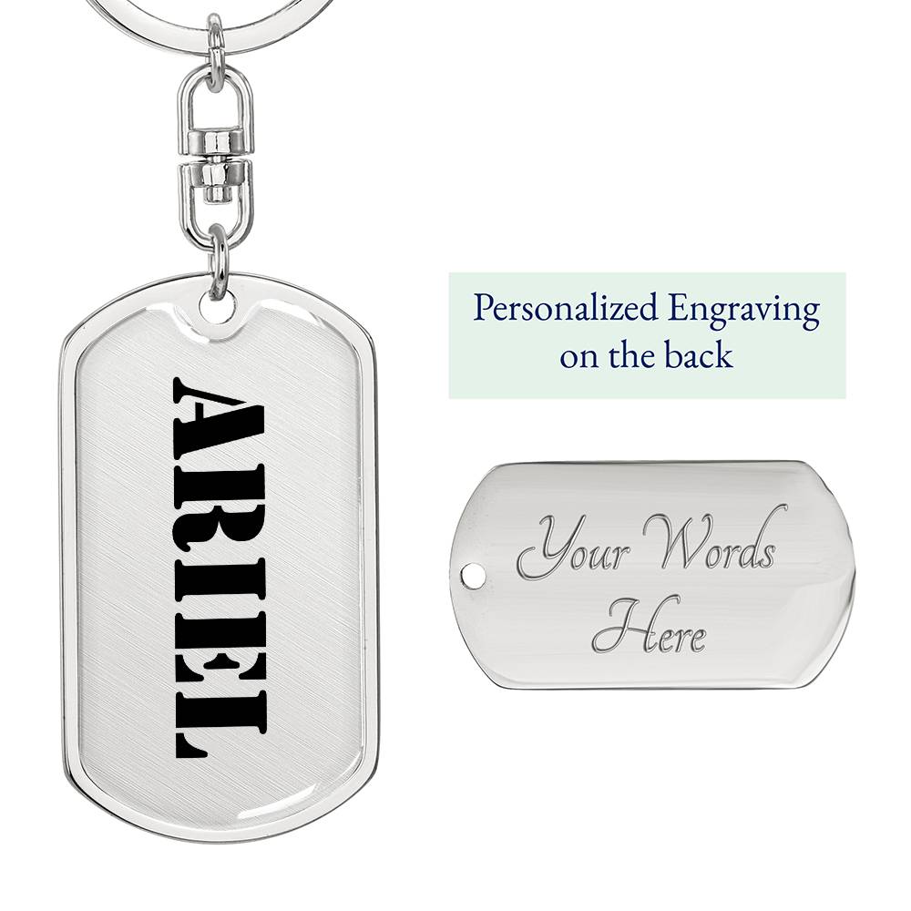 Ariel - Luxury Dog Tag Keychain