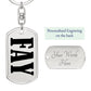 Fay v01 - Luxury Dog Tag Keychain