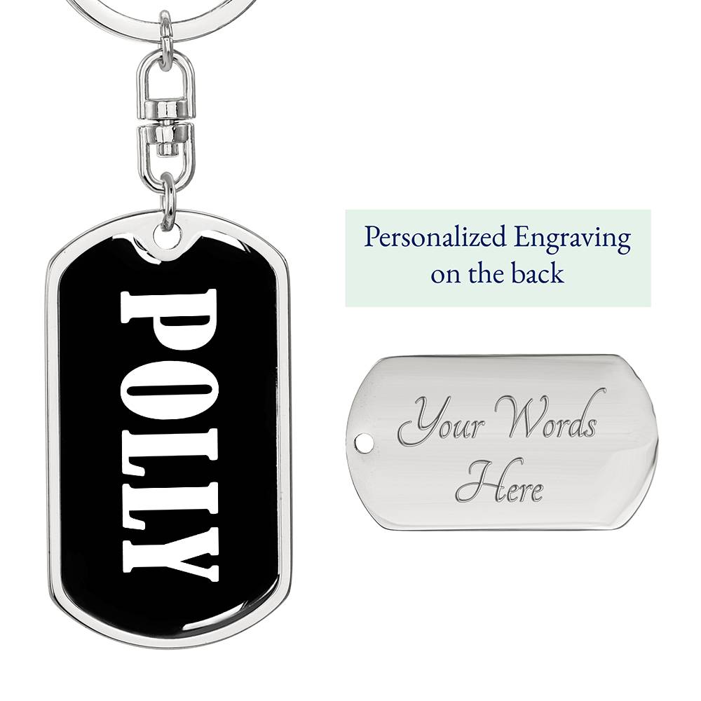 Polly v03 - Luxury Dog Tag Keychain