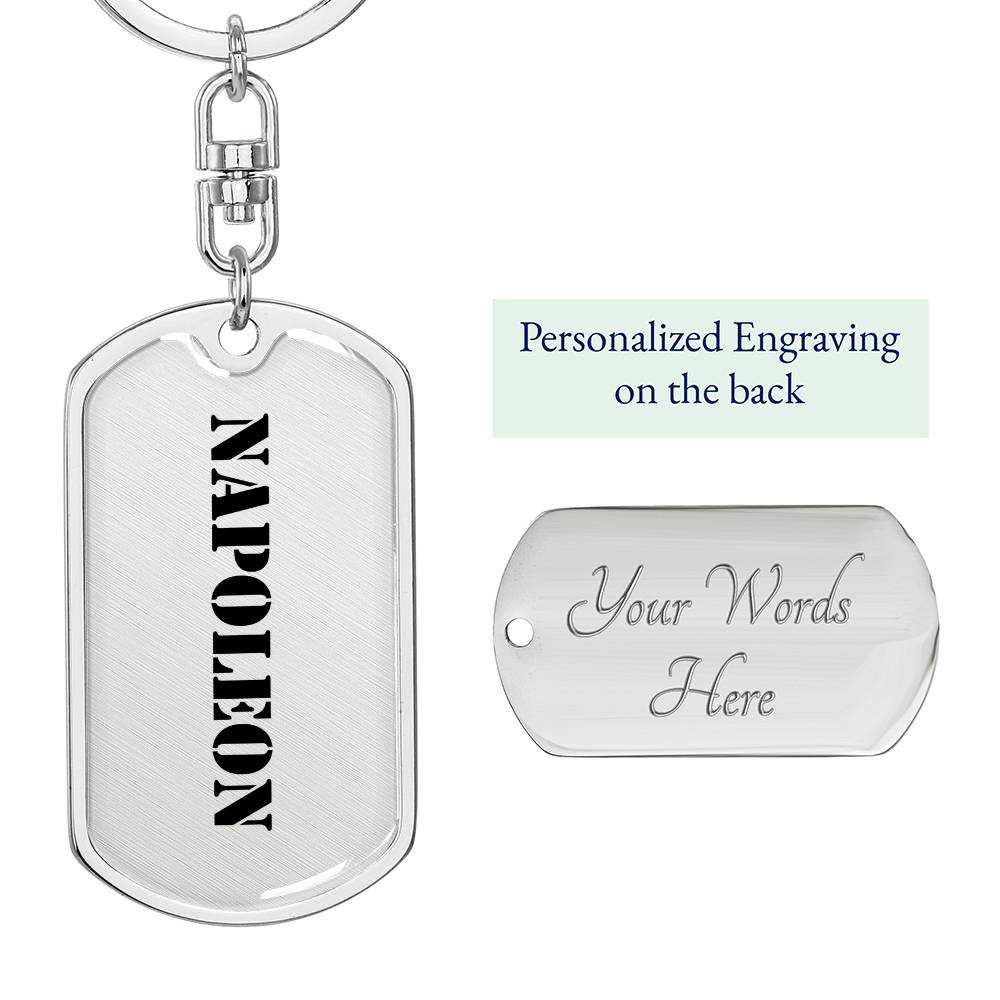Napoleon - Luxury Dog Tag Keychain