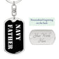 Navy Father v3 - Luxury Dog Tag Keychain