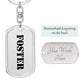 Foster - Luxury Dog Tag Keychain