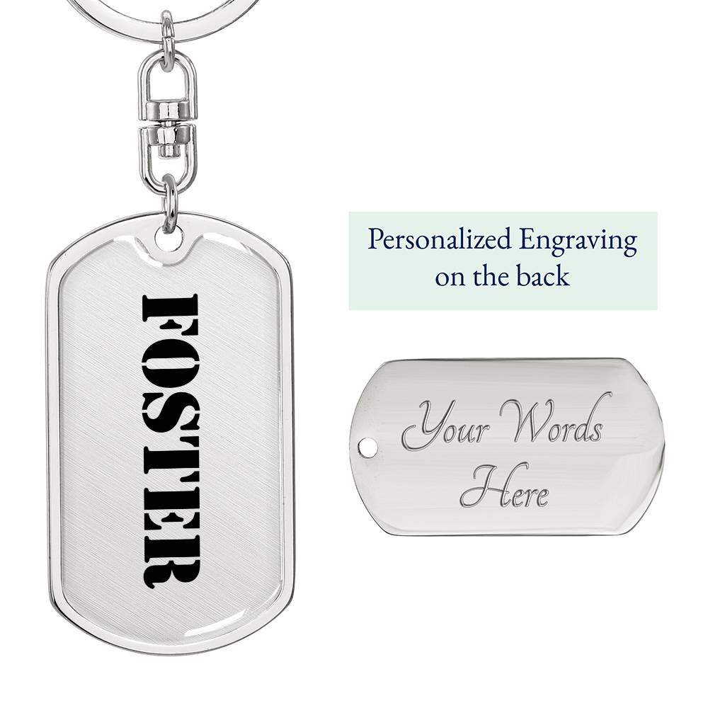 Foster - Luxury Dog Tag Keychain
