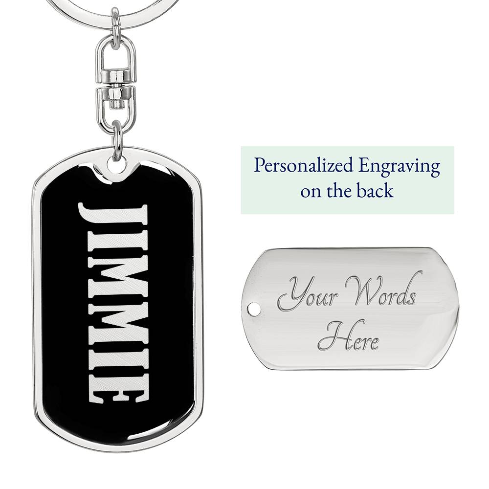 Jimmie v02 - Luxury Dog Tag Keychain