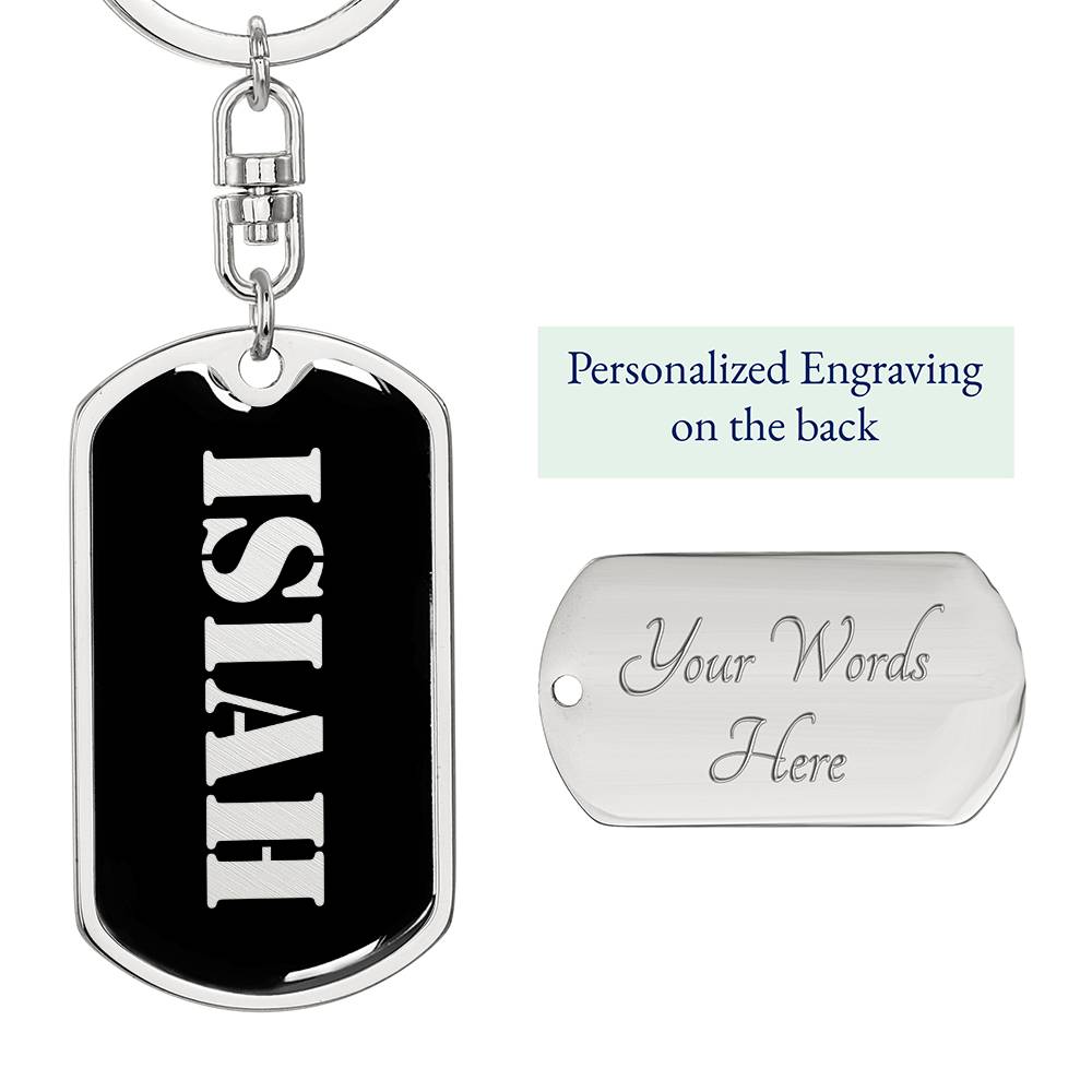 Isiah v2 - Luxury Dog Tag Keychain
