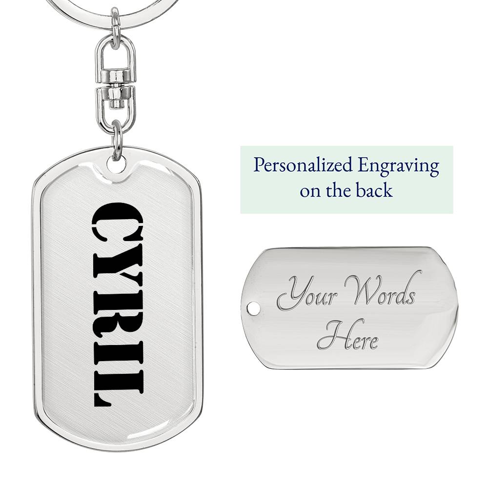 Cyril - Luxury Dog Tag Keychain
