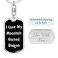 Love My Mountain Horned Dragon v3 - Luxury Dog Tag Keychain