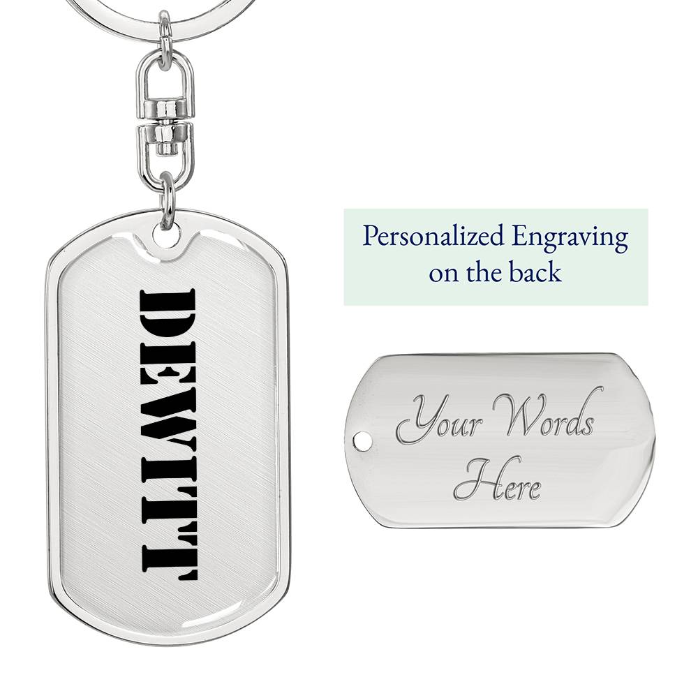Dewitt - Luxury Dog Tag Keychain