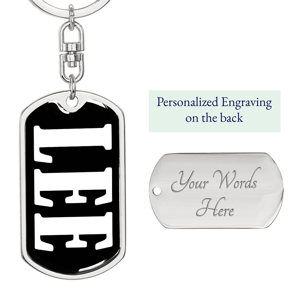 Lee v01w - Luxury Dog Tag Keychain