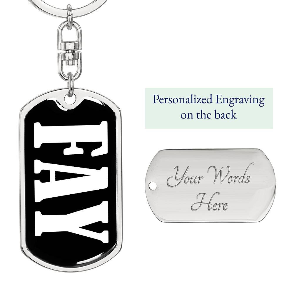 Fay v03 - Luxury Dog Tag Keychain