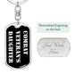 Combat Veteran's Daughter v3 - Luxury Dog Tag Keychain