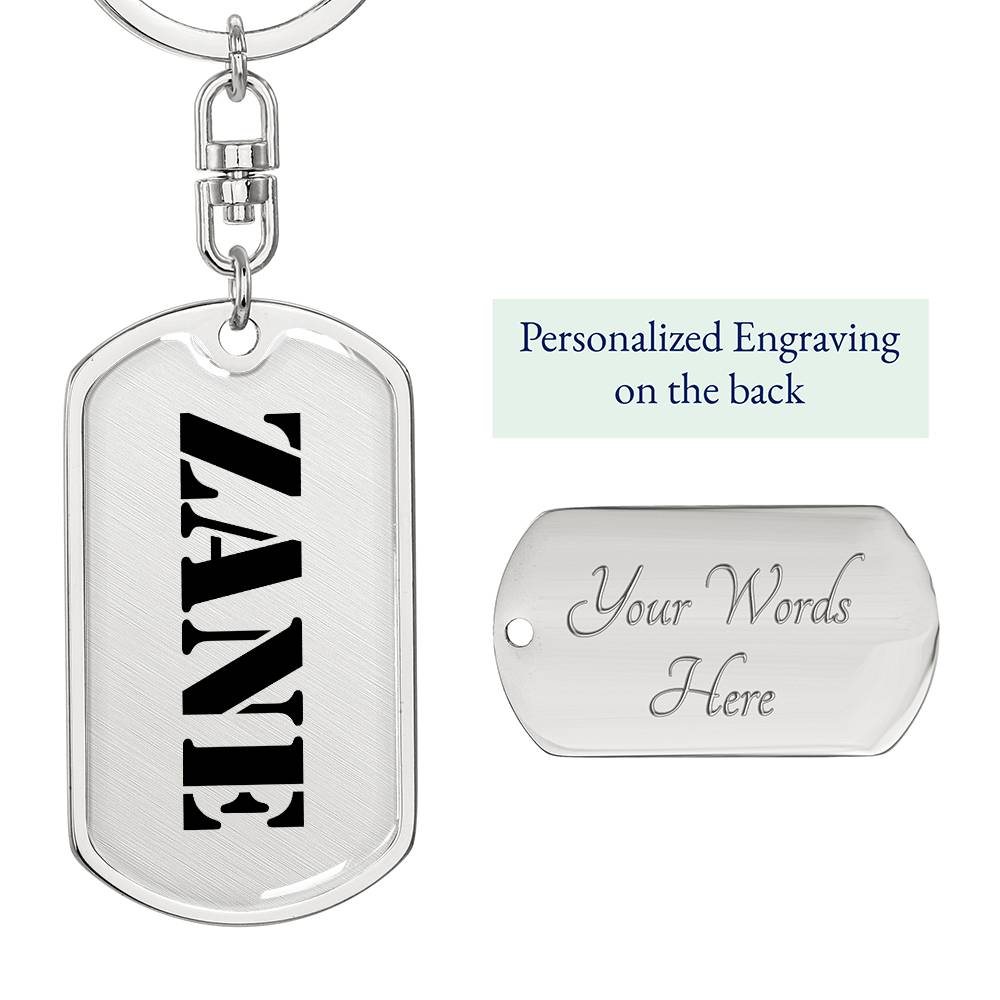 Zane - Luxury Dog Tag Keychain