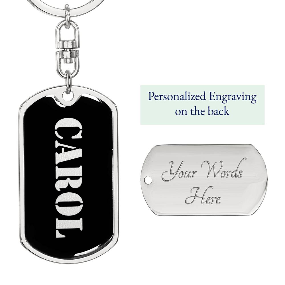 Carol v2 - Luxury Dog Tag Keychain