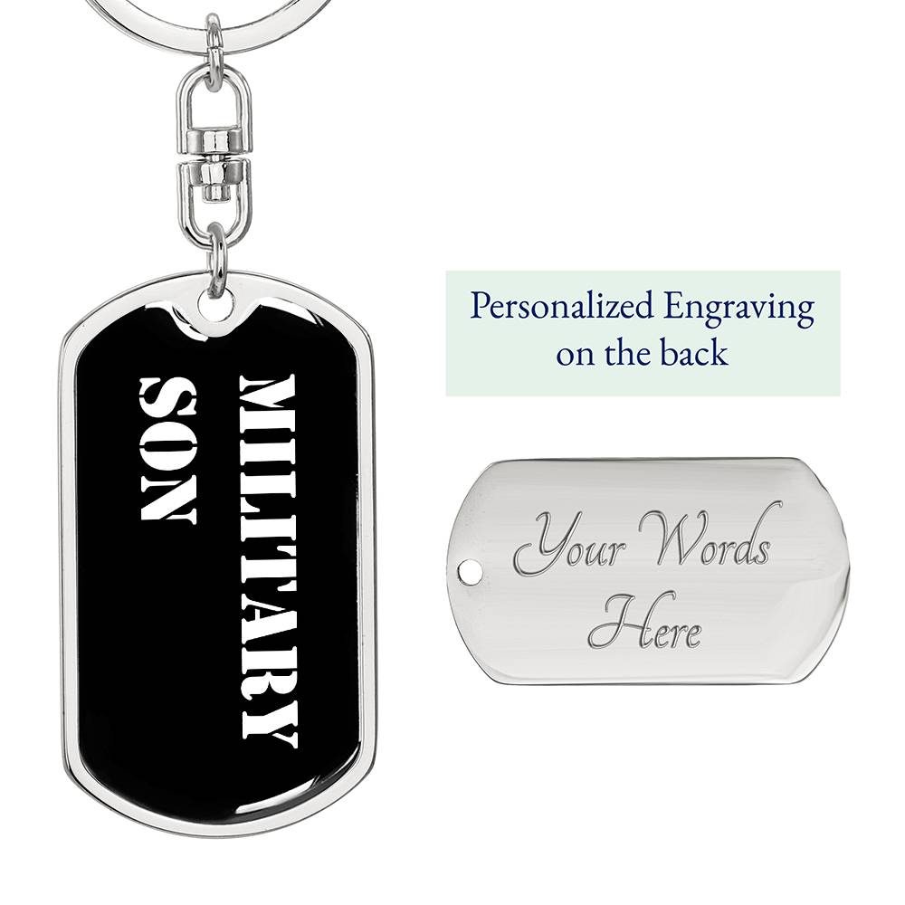 Military Son v3 - Luxury Dog Tag Keychain