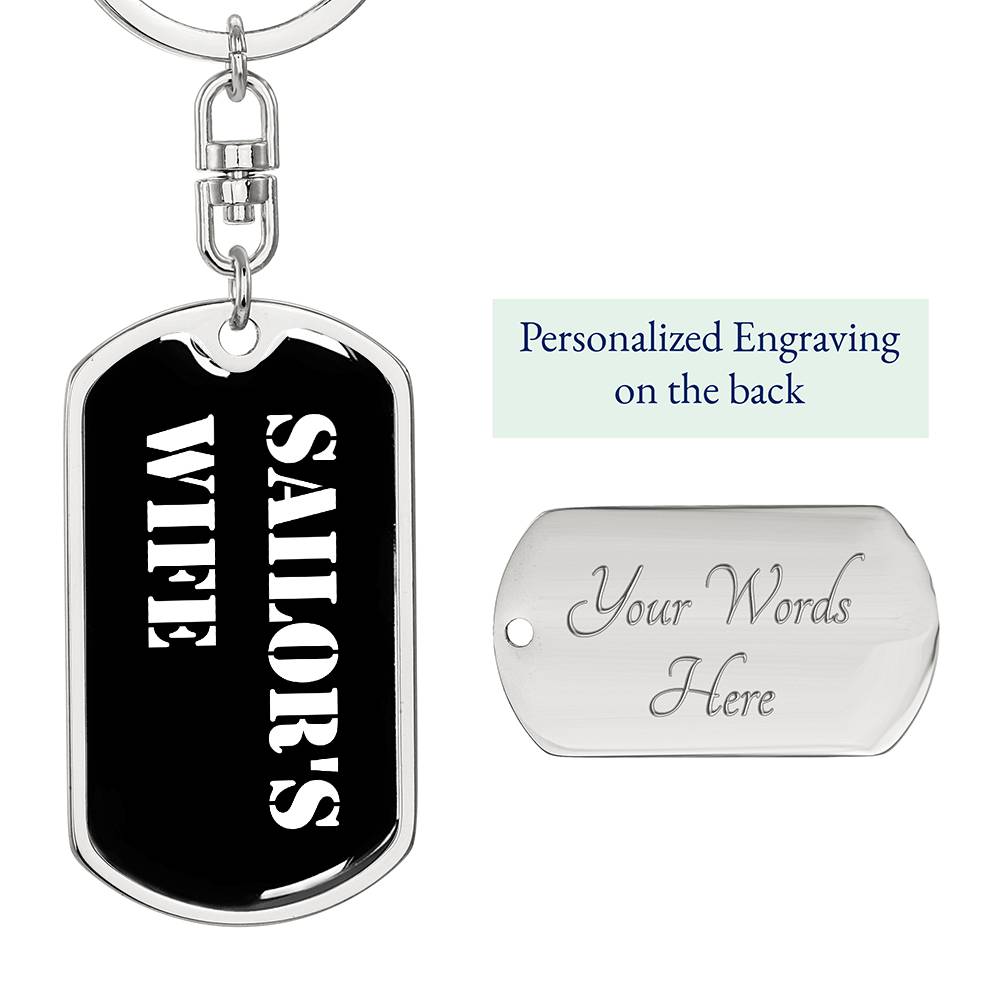 Sailor's Wife v3 - Luxury Dog Tag Keychain