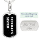 Veteran's Sister v3 - Luxury Dog Tag Keychain