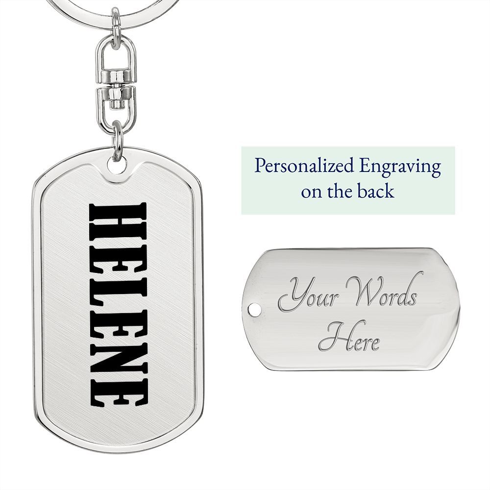 Helene v01 - Luxury Dog Tag Keychain