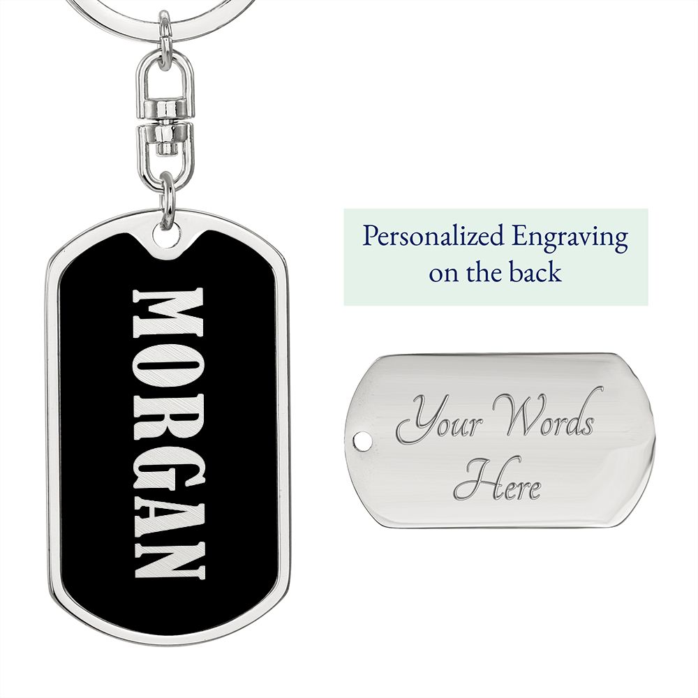 Morgan v02 - Luxury Dog Tag Keychain