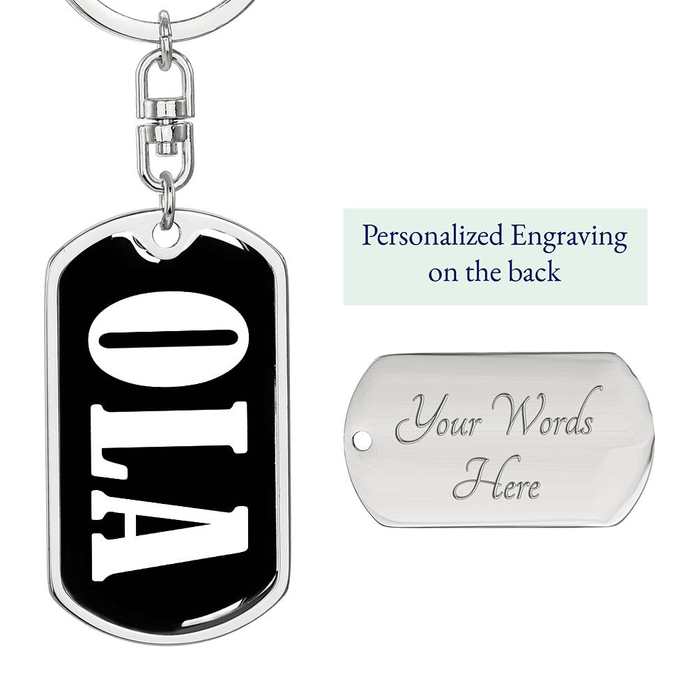 Ola v03 - Luxury Dog Tag Keychain