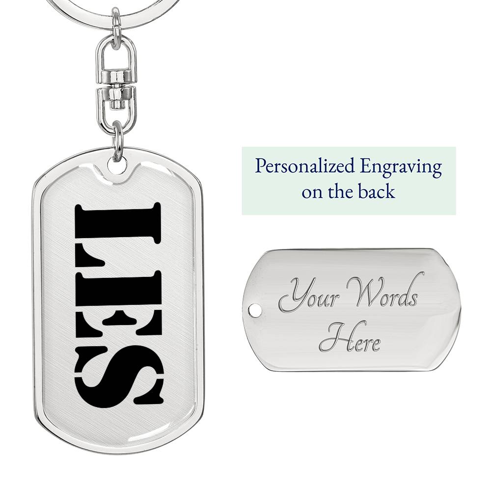 Les - Luxury Dog Tag Keychain