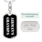 Airman's Grandpa v3 - Luxury Dog Tag Keychain