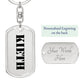 Kieth - Luxury Dog Tag Keychain
