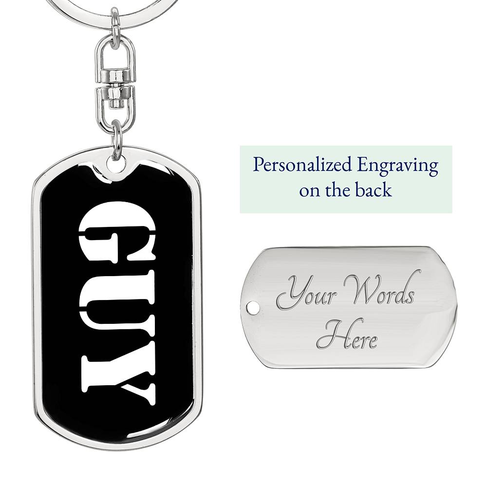 Guy v2 - Luxury Dog Tag Keychain