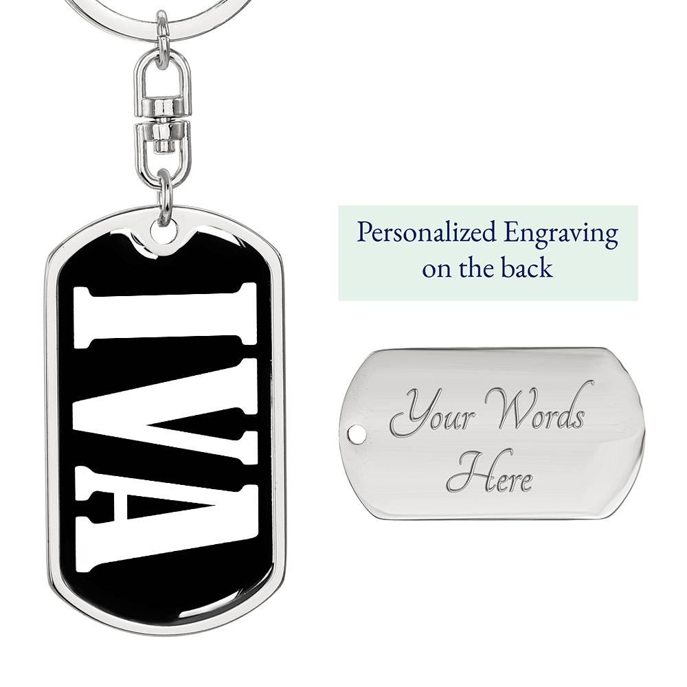 Iva v03 - Luxury Dog Tag Keychain