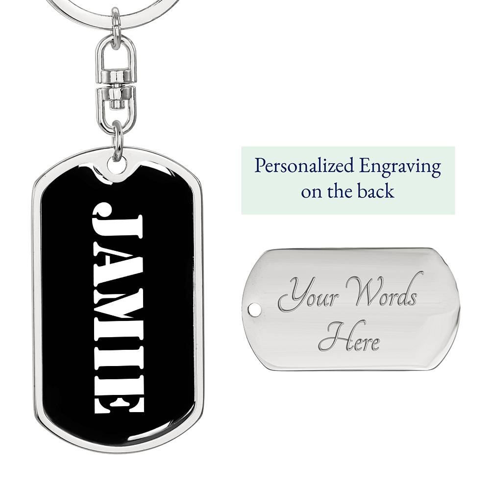 Jamie v2 - Luxury Dog Tag Keychain