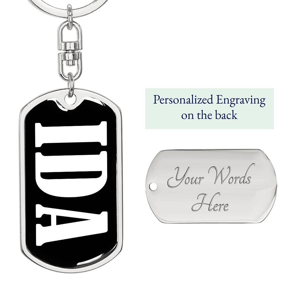 Ida v01w - Luxury Dog Tag Keychain