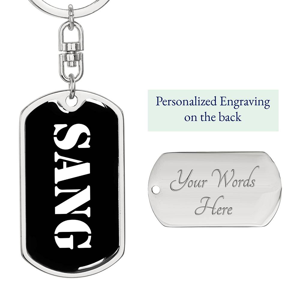 Sang v3 - Luxury Dog Tag Keychain