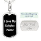 Love My Eclectus Parrot v3 - Luxury Dog Tag Keychain