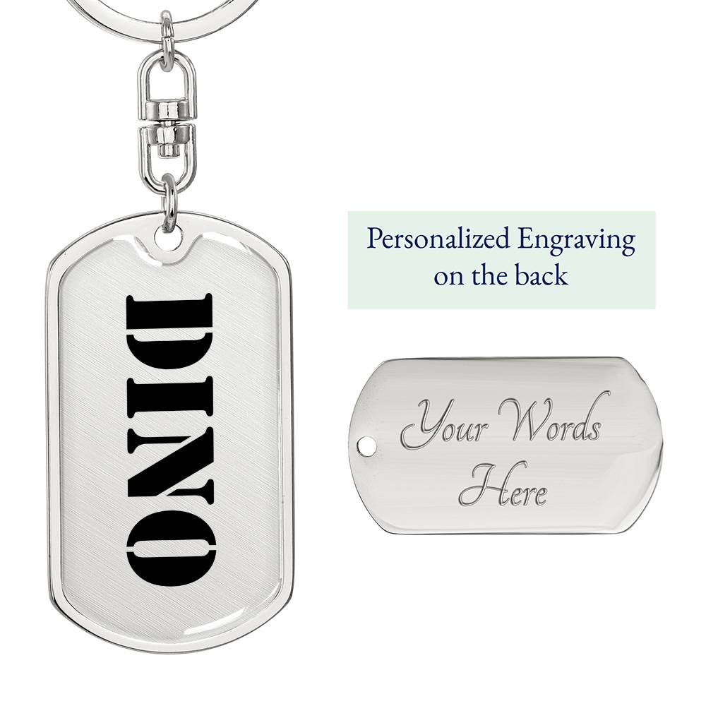 Dino - Luxury Dog Tag Keychain