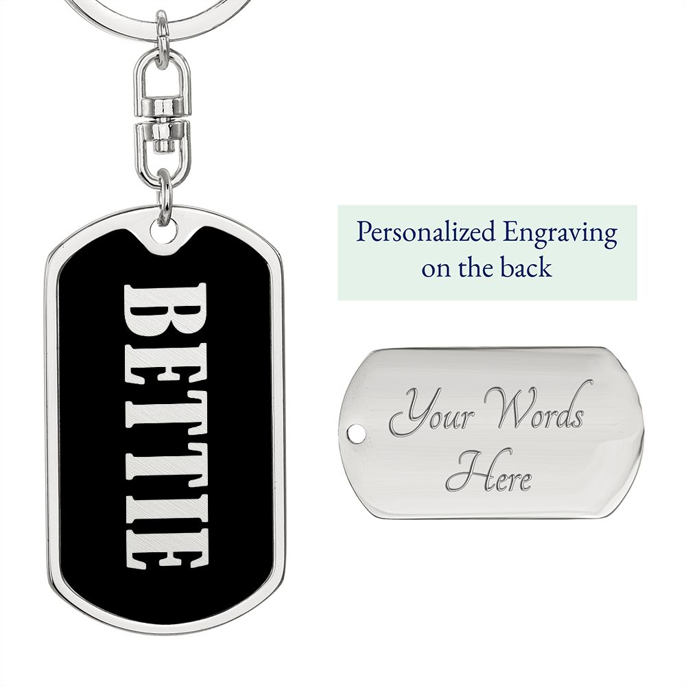 Bettie v02 - Luxury Dog Tag Keychain