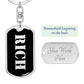 Rich v2 - Luxury Dog Tag Keychain
