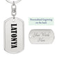 Latonya v01 - Luxury Dog Tag Keychain