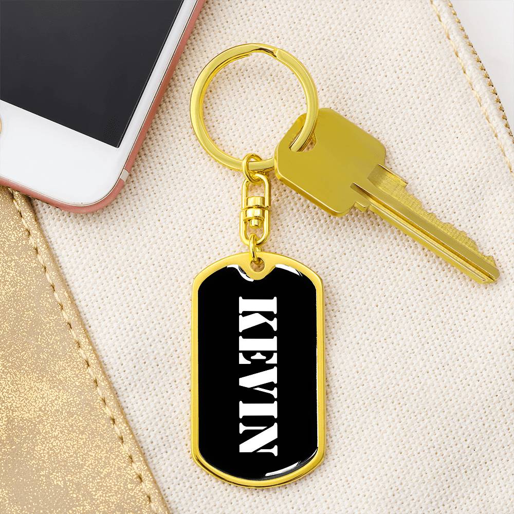 Kevin v2 - Luxury Dog Tag Keychain