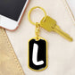 Initial L v3b - Luxury Dog Tag Keychain