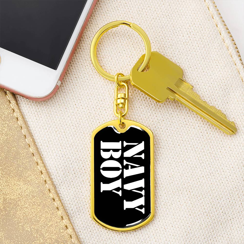 Navy Boy v3 - Luxury Dog Tag Keychain