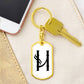 Initial H v001-14 - Luxury Dog Tag Keychain