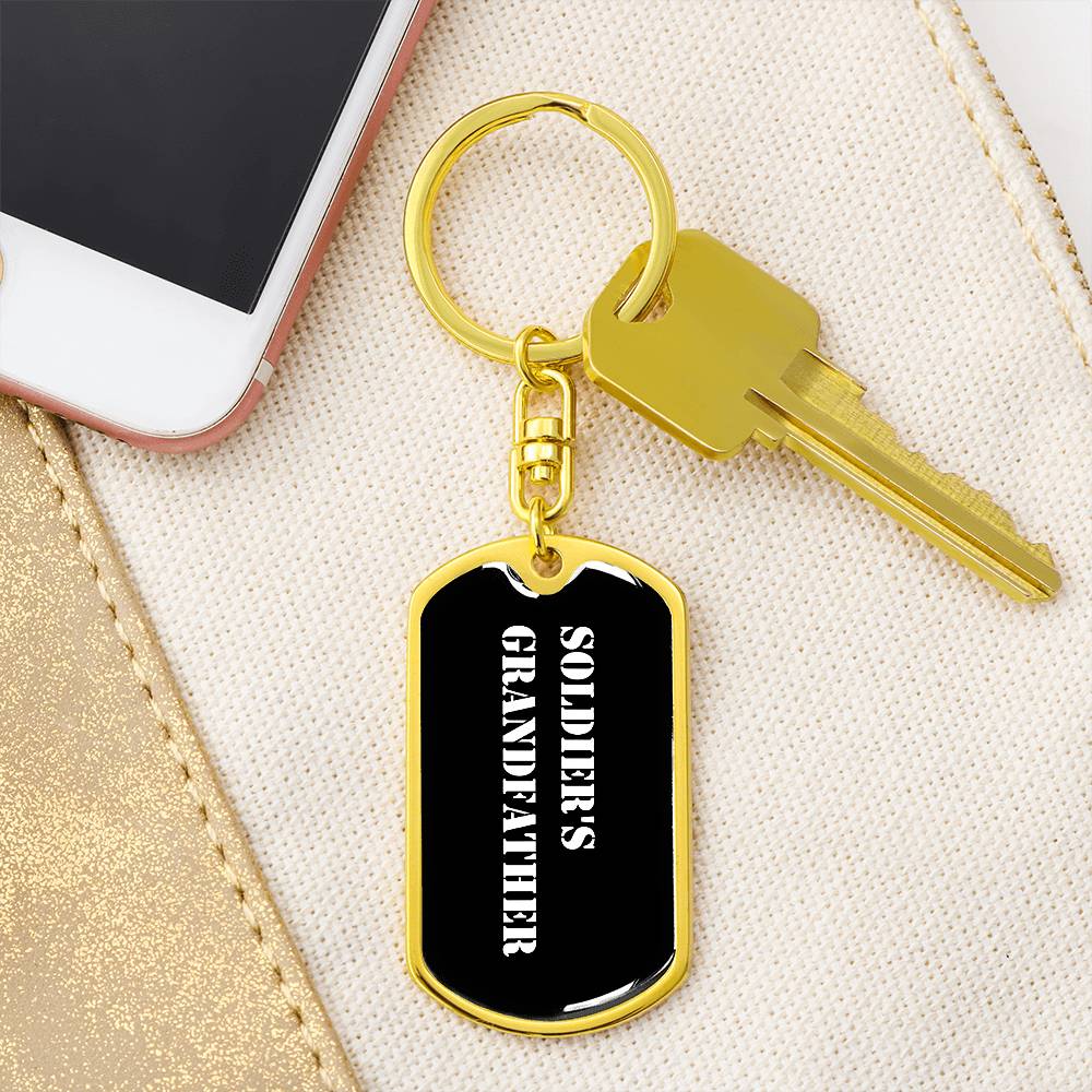 Soldier's Grandfather v3 - Luxury Dog Tag Keychain