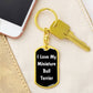 Love My Miniature Bull Terrier v6 - Luxury Dog Tag Keychain