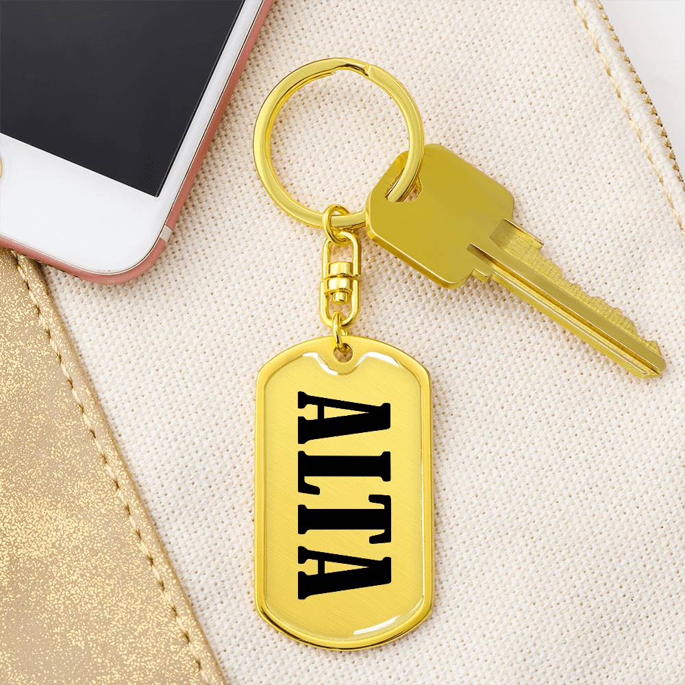 Alta v01 - Luxury Dog Tag Keychain