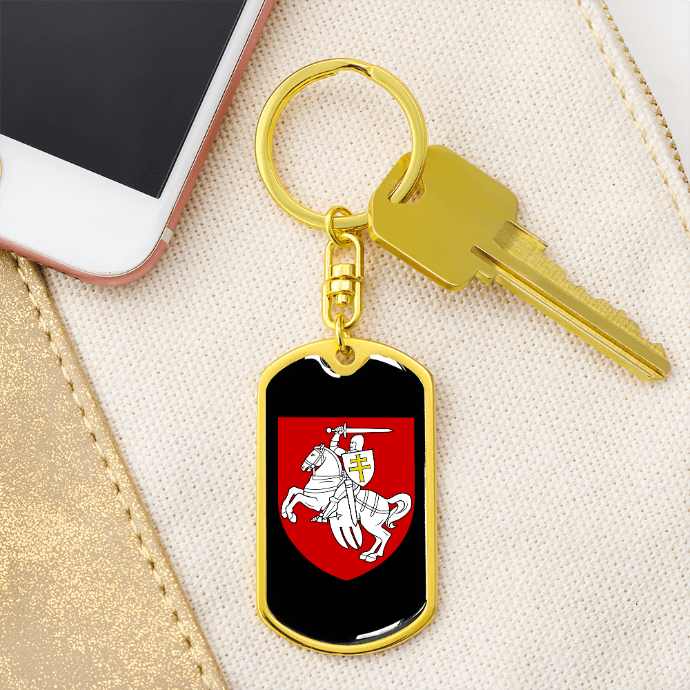 Pahonia (Belarus) v3 - Luxury Dog Tag Keychain