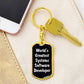 World's Greatest Systems Software Developer v3 - Luxury Dog Tag Keychain