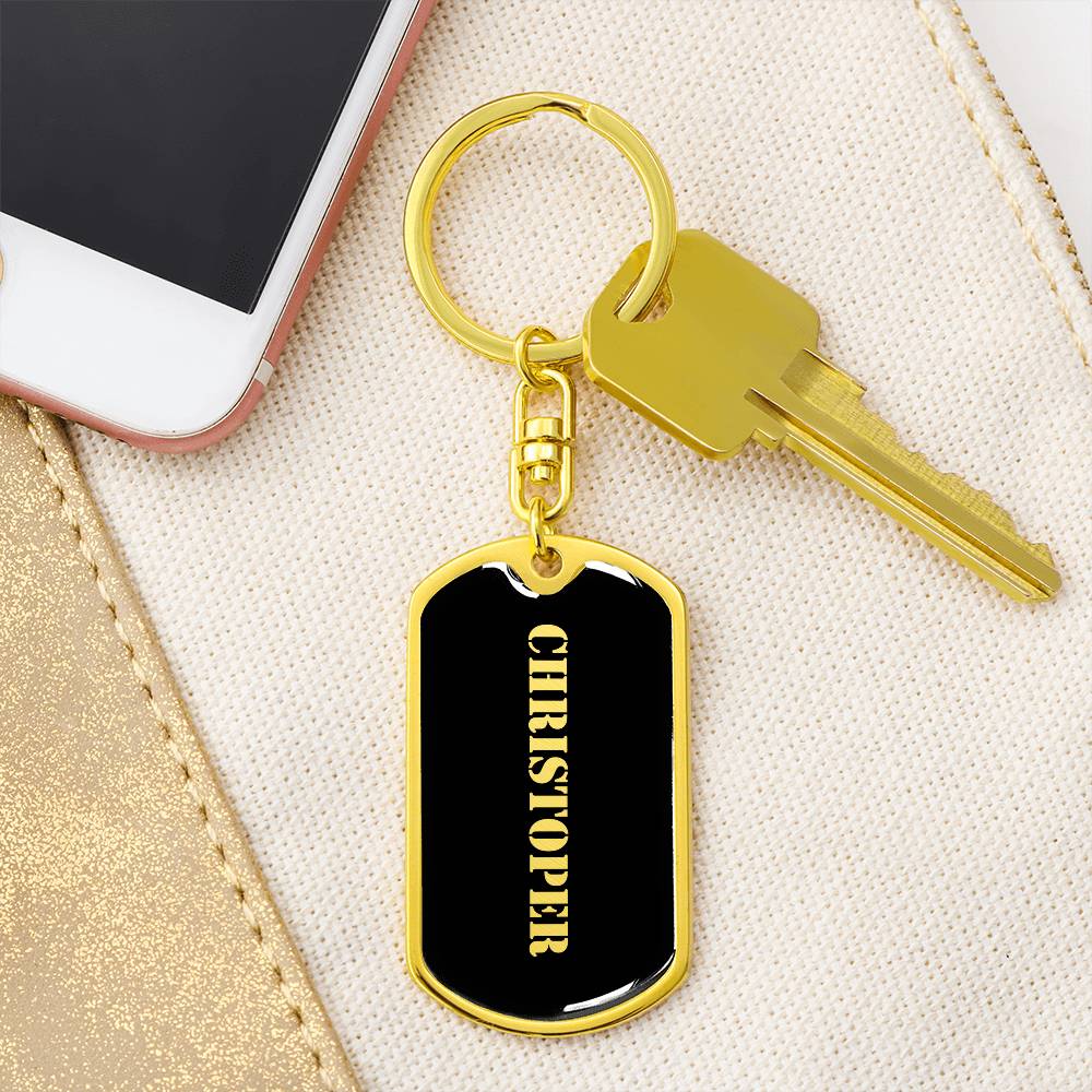 Christoper v2 - Luxury Dog Tag Keychain